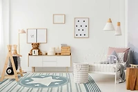 KC Cubs Boy & Girl Modern Decor Multicolor Area Rug and Carpet Collection for Kids, Toddlers and Baby Nursery, Stars & Stripes