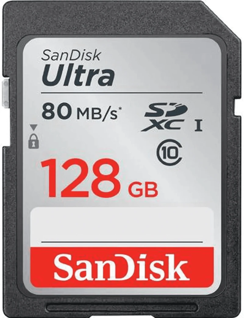 SanDisk Ultra® SDXC™ UHS-I card, 128GB, Pictures/ Full HD video