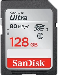 SanDisk Ultra® SDXC™ UHS-I card, 128GB, Pictures/ Full HD video