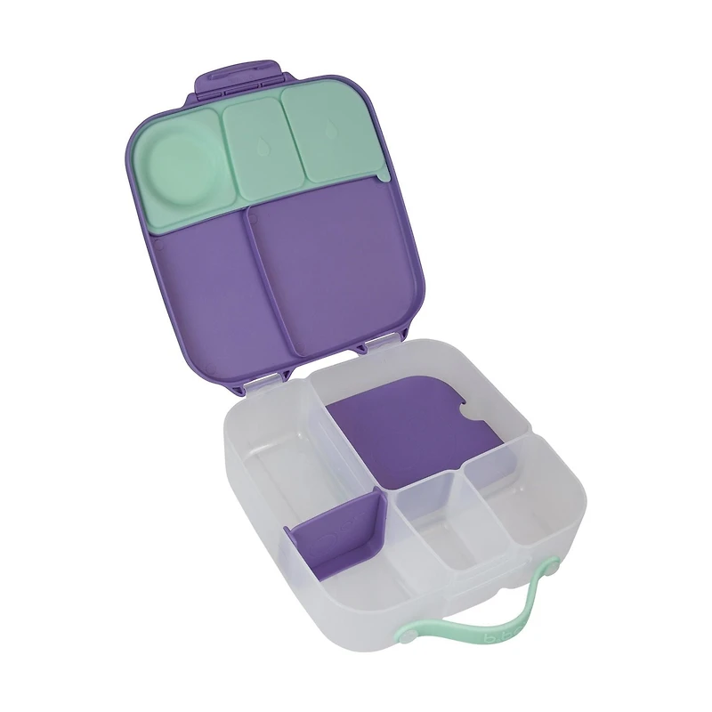 b.box - 5-Compartment Bento Style Lunch Box for Kids, Toddlers, Children, BPA-Free Food Storage Container with Cooler Pack, ON-The-GO Food Box with Handles Included Custom Divider