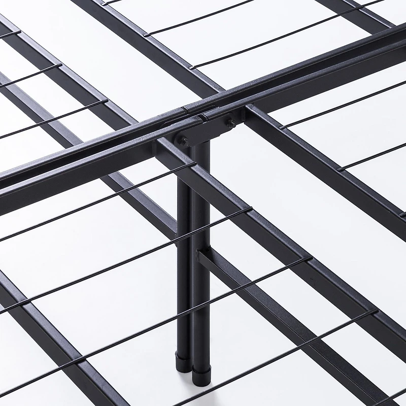Zinus SmartBase Queen 14 inch Portable Folding Metal Platform Bed Frame, No Tools or Box Spring Needed, Black