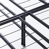 Zinus SmartBase Queen 14 inch Portable Folding Metal Platform Bed Frame, No Tools or Box Spring Needed, Black