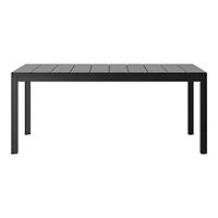 Mainstays Cobble Hill Steel Outdoor Extendable Dining Table, Black