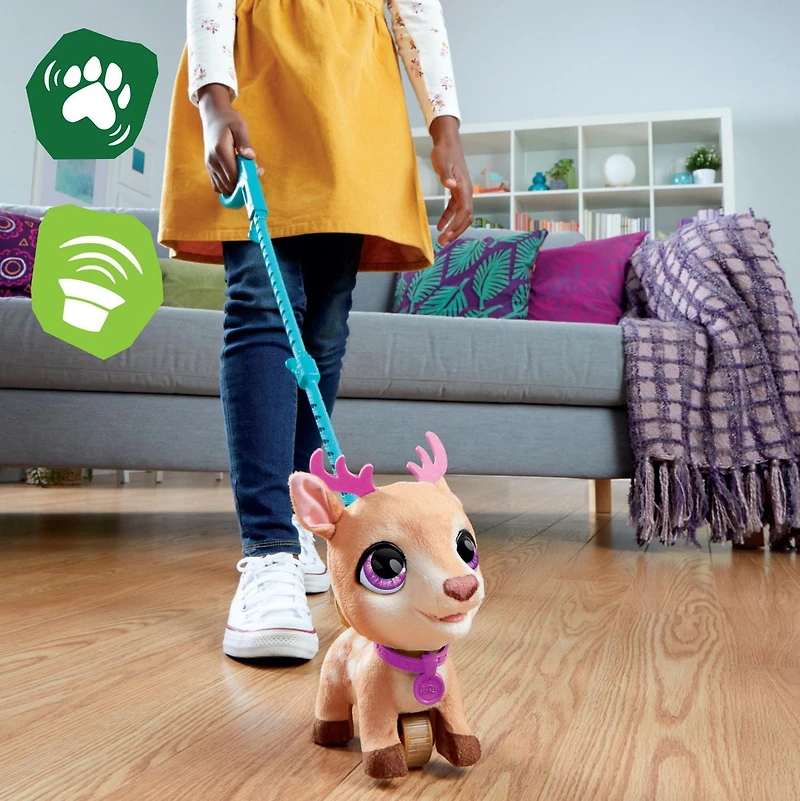 furReal, Grands pas, Peluche chevreuil interactive, jouet Jouet électronique, 4 ans et plus