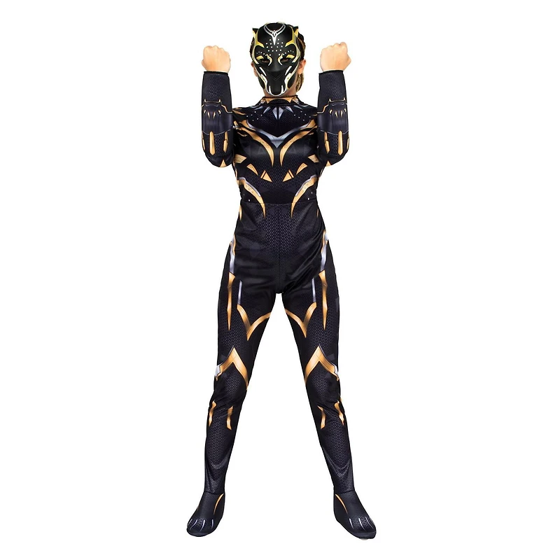 MARVEL Black Panther Adult Women’s Costume - Sublimated Print Jumpsuit and 3D Plastic Mask