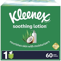 Kleenex® Soothing Lotion Facial Tissues with Coconut Oil, Aloe & Vitamin E