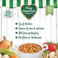 Plat préparé biologique bœuf à la bolognaise aux légumes et pâtes de Baby Gourmet Purée - 128 mL