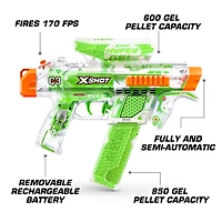 XSHOT Hyper Gel Glow In The Dark NightStrike Blaster (5,000 Glow In The Dark Hyper Gel Pellets) by ZURU, Foam Blaster