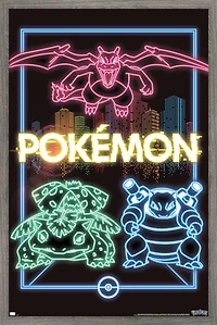 Pokémon - Neon Group Wall Poster