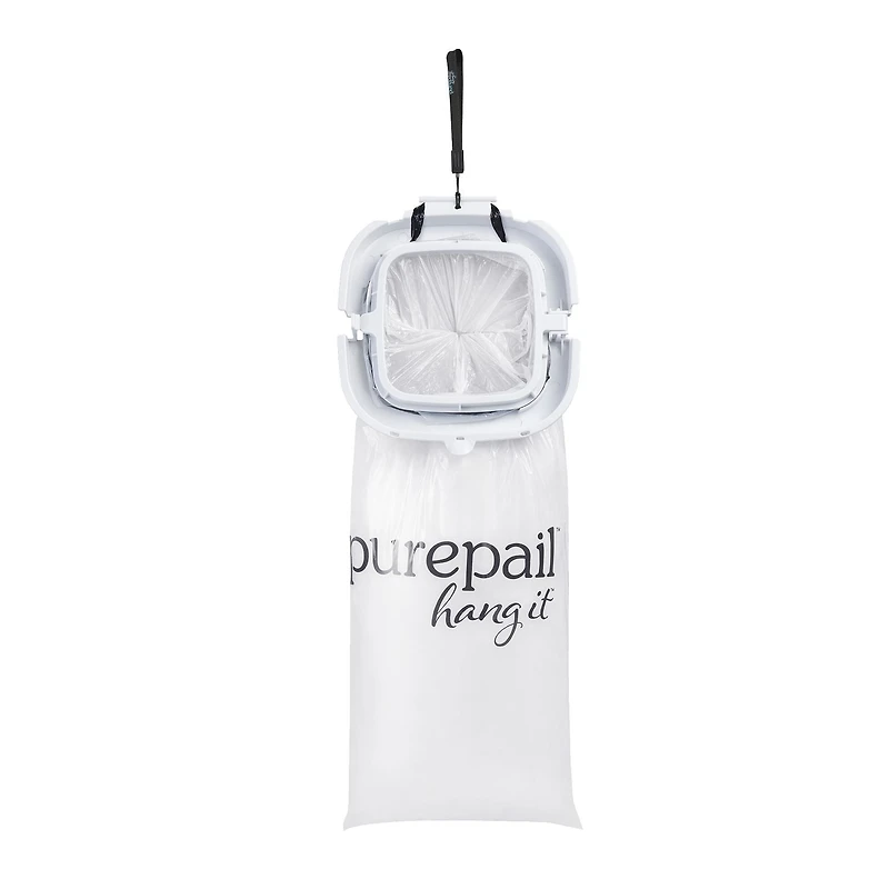 PurePail Hang It Odor-Trapping Diaper Disposal, White