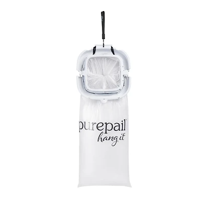 PurePail Hang It Odor-Trapping Diaper Disposal, White