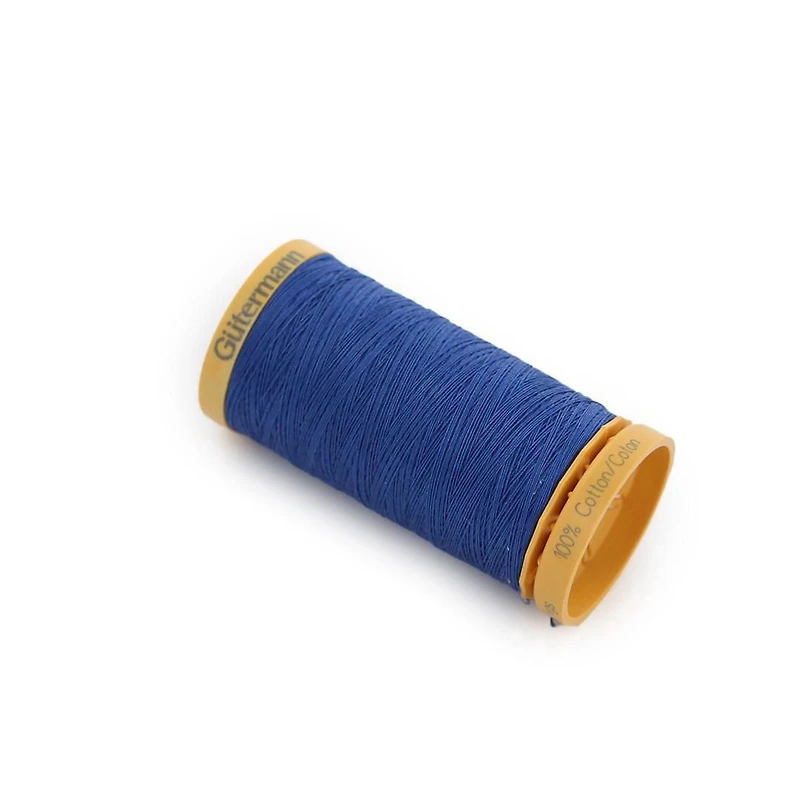 GÜTERMANN Cotton 50wt Thread, 250m, Black, Strong & Lustrous for Sewing, 250 m / 273 yds