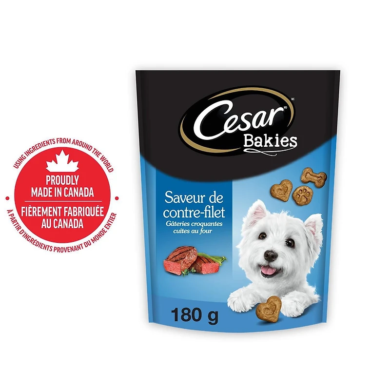 Gâteries pour chiens CESAR BAKIES, petits chiens adultes, saveur de contre-filet 180 - 550g