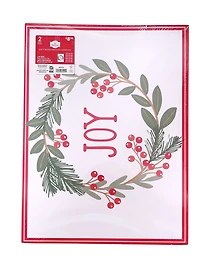 Ensemble de boîtes cadeaux Joyeuse Couronne & Carreaux de Noël
