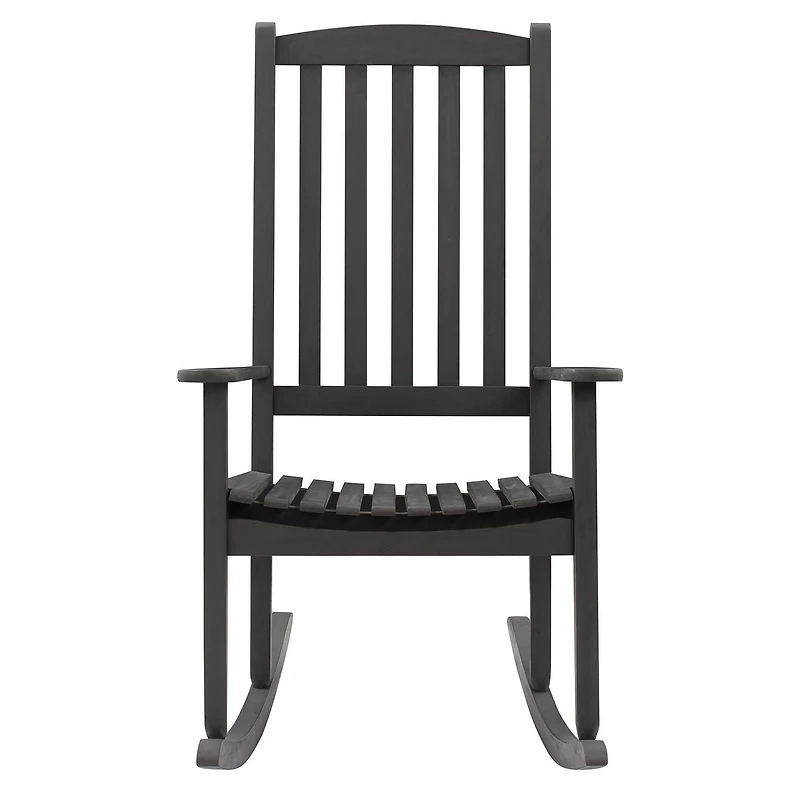 Patioflare Acacia Wood Patio Rocking Chair, Grey