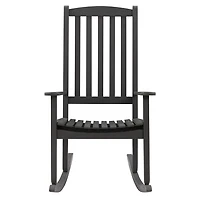 Patioflare Acacia Wood Patio Rocking Chair, Grey