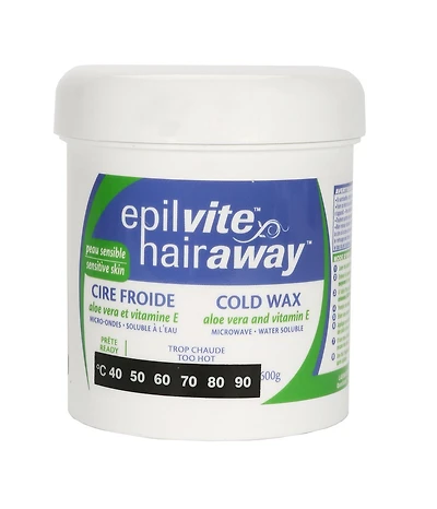 Epil-Vite / Hair-Away Cold Wax Sensitive Skin - 600 g, Cold Wax Sensitive Skin.