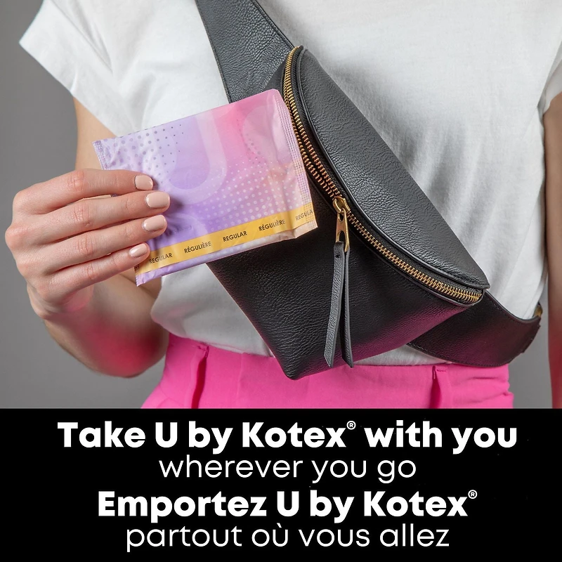 Serviettes ultraminces U by Kotex Balance avec ailes, absorption régulière, 50 unités. UBK PAD 50