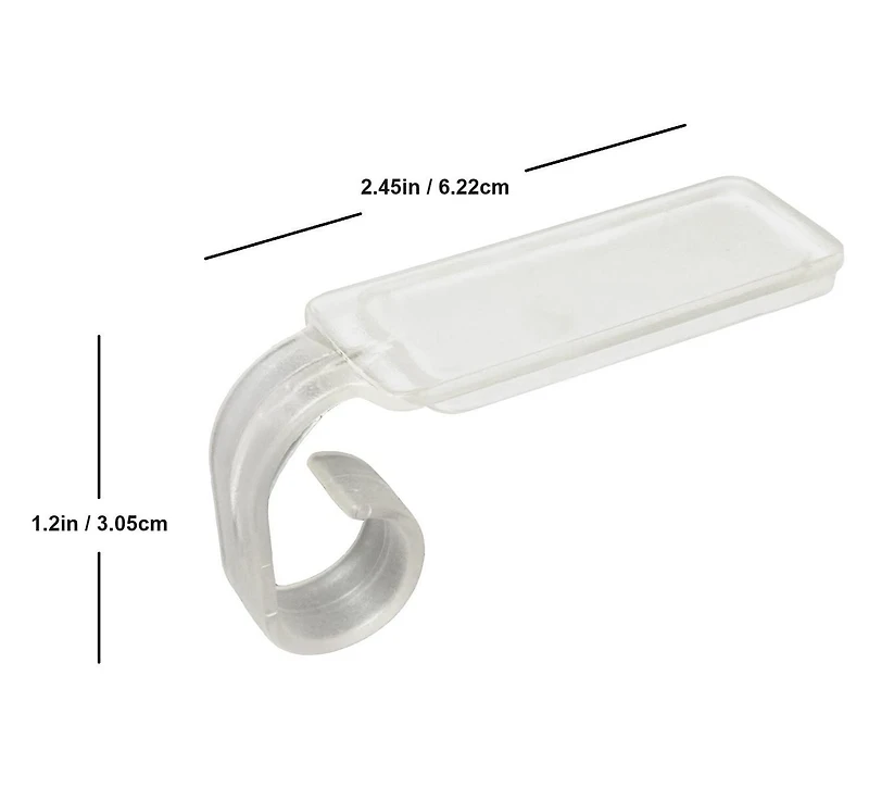 Simple Living Solution MaxPro Sticky Mantel Hooks 8 Clips en plastique adhésifs saisonniers à brins légers – Transparent F. avec toutes lumières