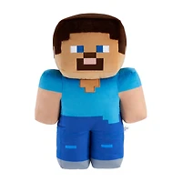 Minecraft Steve 16-in Scale Jumbo Plush Figure, Pixelated Design