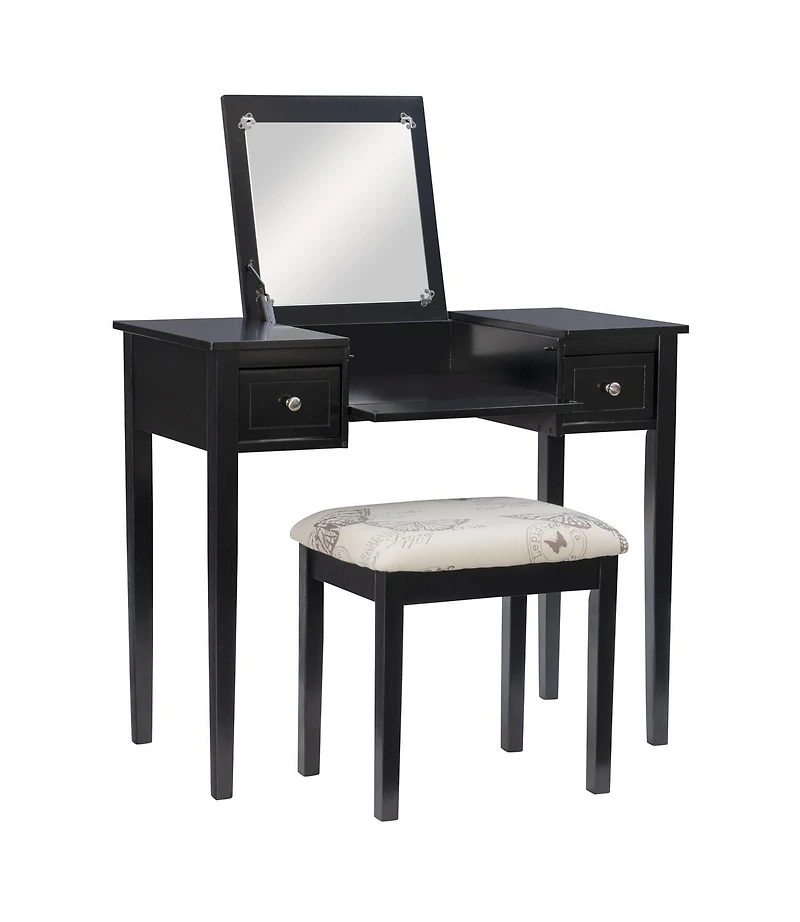 Ensemble de coiffeuse Joanna papillon noir