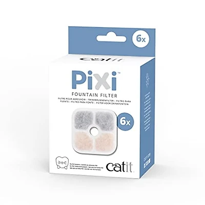 Catit PIXI Fountain Cartridge Filters for Pet Fountains, 6 pack