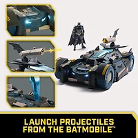 Batman, Coffret Batmobile ultime transformable, Coffret Batman 2-en-1 avec figurine Batman exclusive et planeur, effets sonores et lumineux, jouets pour garçons et filles à partir de 4 ans DC Comics Batman