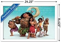 Disney Moana 2 - Group Wall Poster, 14.725" x 22.375" Framed