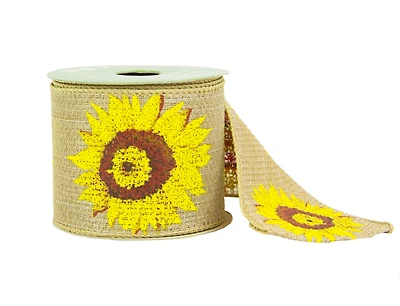 RBN BURLAP SUNFLOWER - FRENCH