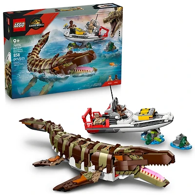 LEGO Jurassic World Mission du Bateau Mosasaure en Briques. Ensemble de Jouet de Dinosaures 76974
