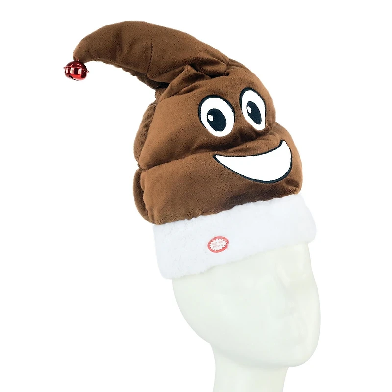 Holiday Time Singing Animated Plush Christmas Poo Hat