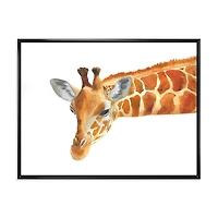 Designart Portrait d'Une Girafe IX ART MURAL À CADRE FLOTTÉ