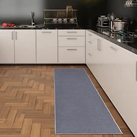 Tapis de couloir à motif de solide à sous-couche en caoutchouc de la collection Ottohome