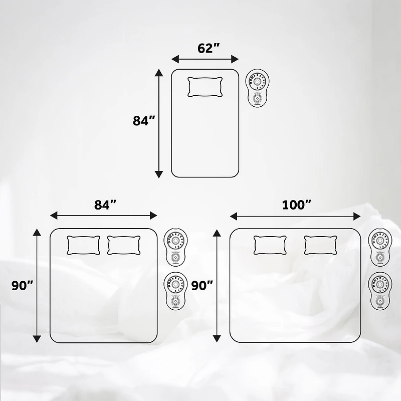 Sunbeam Twin, Full-Queen, King Blanket Fleece, 12 Heat Settings, 12-Hour Auto Shut-Off, Electric Heated Blanket with Controller