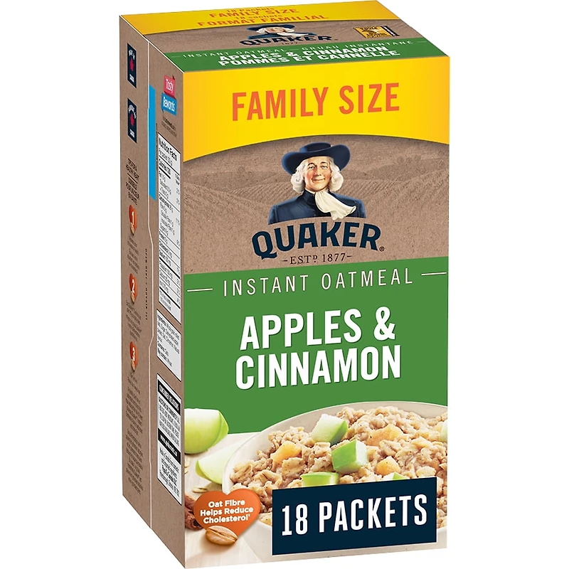 Quaker Apples & Cinnamon Instant Oatmeal, 594g