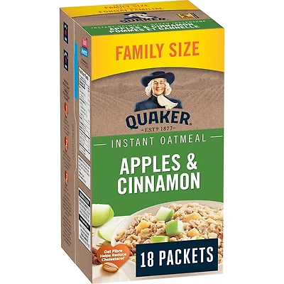 Quaker Apples & Cinnamon Instant Oatmeal, 594g