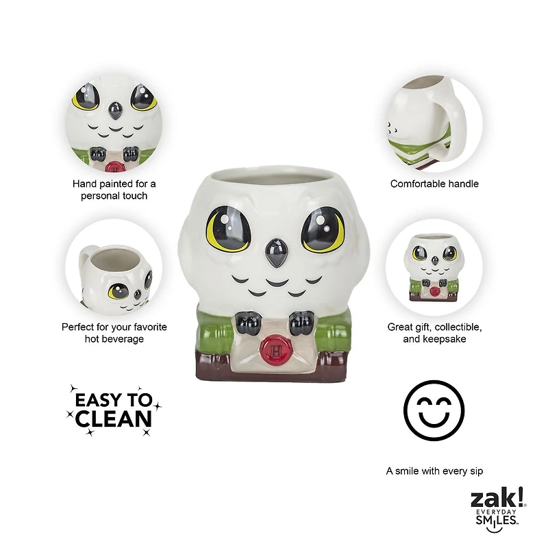 Zak Designs Harry Potter Hedwig Sculpted Mug