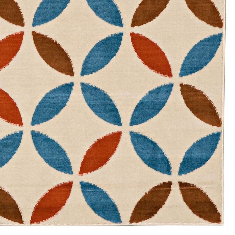 Tapis Capri Conrad os & bleu de 6 pi 5 po x 9 pi 3 po
