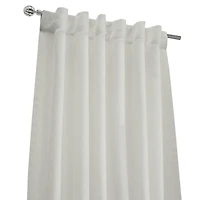 Loft Living Surrey filtrant la lumière Double Tetiere panneau de rideau 52 x 63 in Blanc