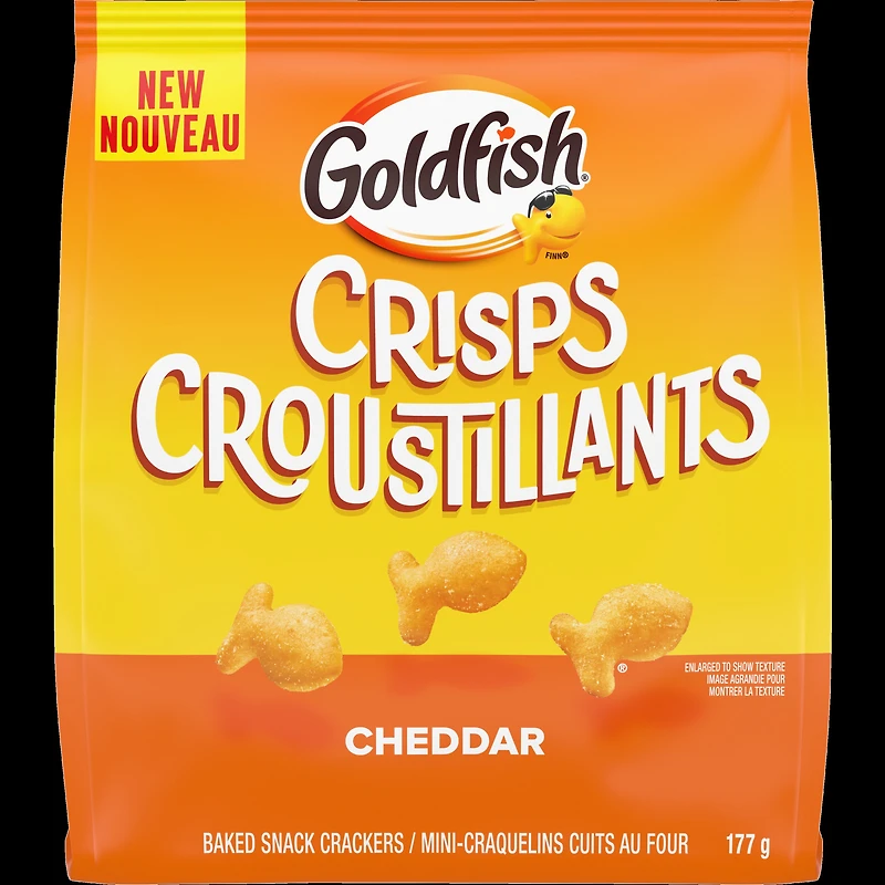 GoldfishMD CROUSTILLANTS cheddar Mini-craquelins cuits au four, Sachet de 177g Mini-craquelins cuits au four, 177 g