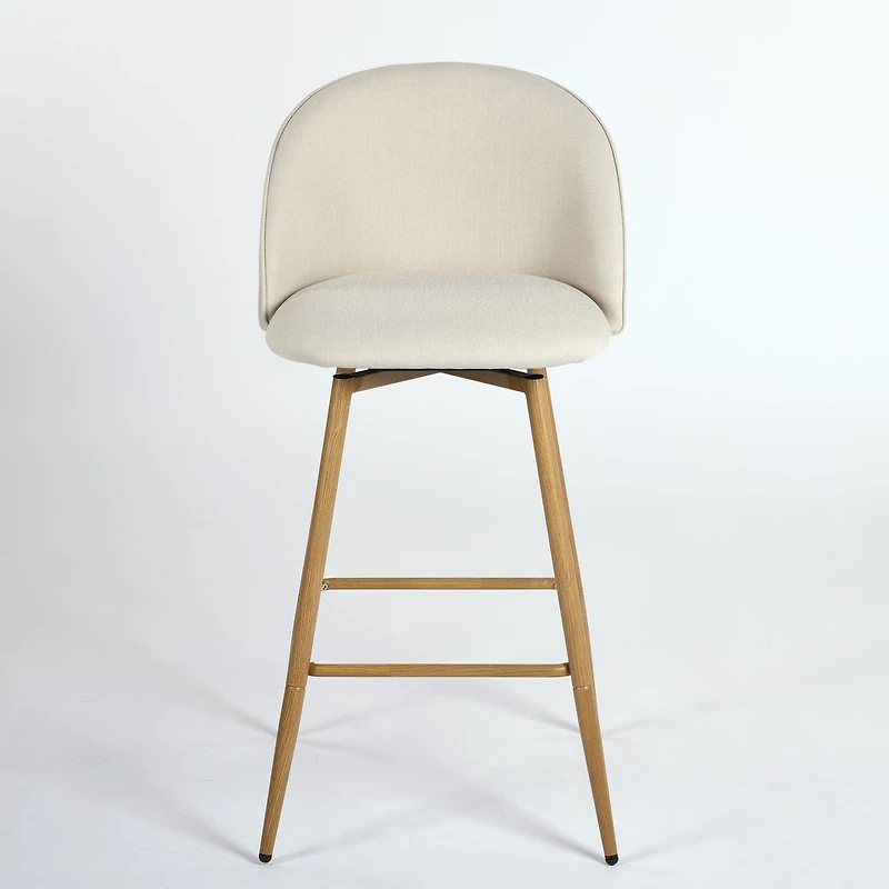 Tabourets de bar modernes et élégants Homy Casa, hauteur du siège 66 cm, ensemble de 2, revêtement en tissu