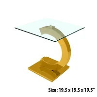 Canadian CeeCee End Table Gold
