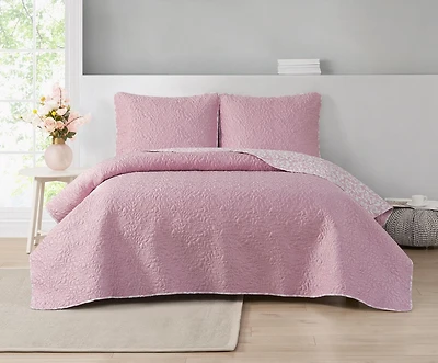 Ensemble de courtepointe réversible 3 pièces Valerie