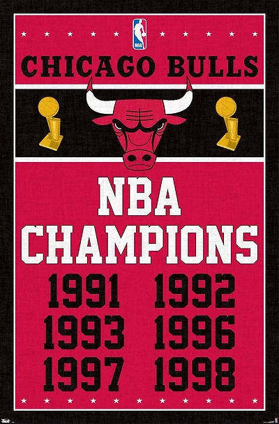 NBA Chicago Bulls - Champions 13 Wall Poster, 14.725" x 22.375"