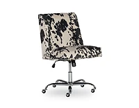 Monroe Black Cow Print Office Chair