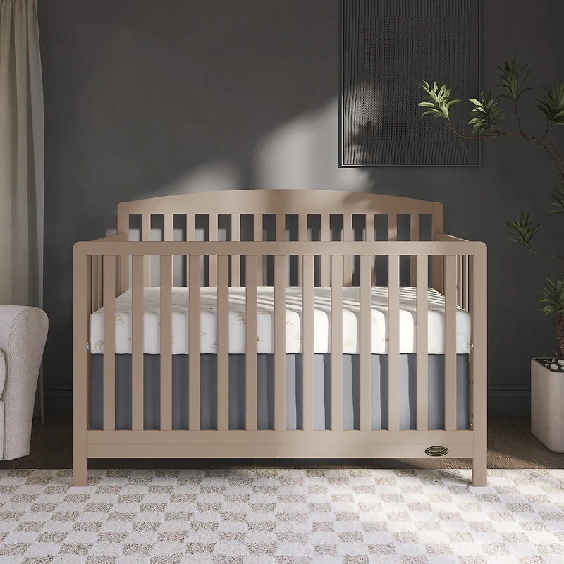Dream On Me Odelle 5 in 1 Convertible Crib, Almond Butter