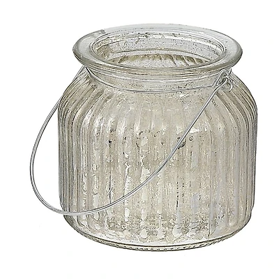 Nervuré Mercury Verre Photophore (S)