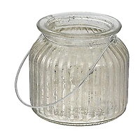 Nervuré Mercury Verre Photophore (S)