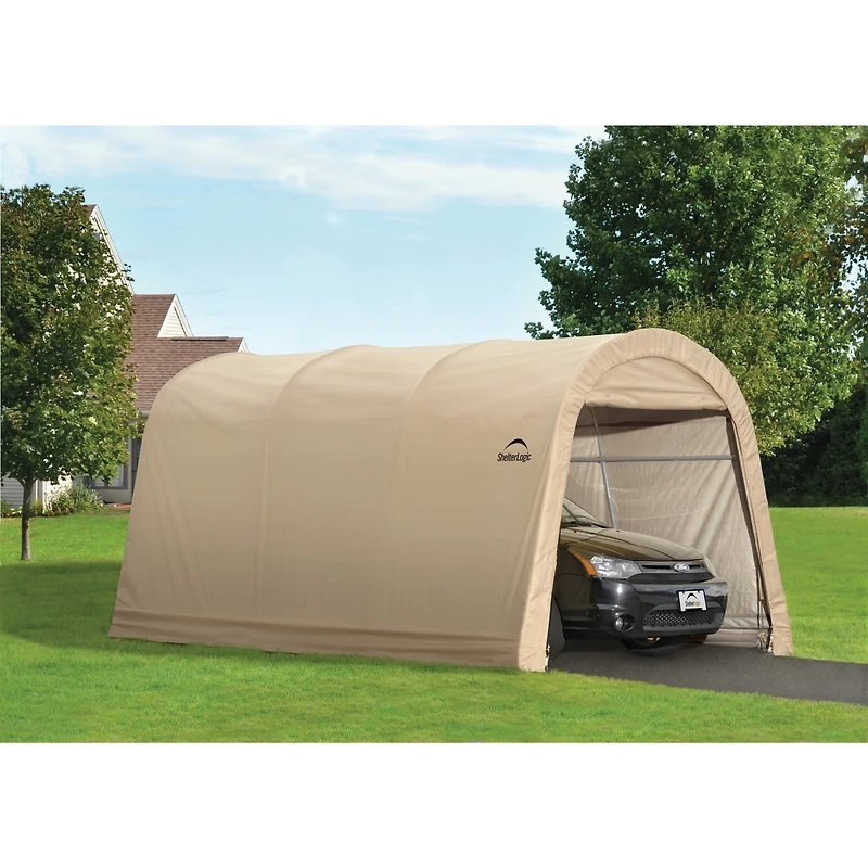 ShelterLogic AutoShelter Roundtop 10 x 15 x 8 ft Sandstone AutoShelter Roundtop