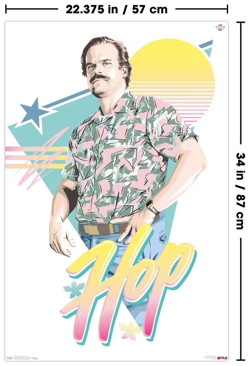 Netflix Stranger Things: Season 3 - Hop Wall Poster, 22.375" x 34"